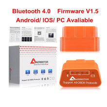 Load image into Gallery viewer, Aermotor ELM327 Bluetooth 4.0 OBD2 V1.5 Auto Diagnostic Scanner for IOS/Android/Windows