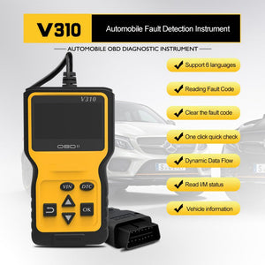 V310 Scanner Tool Code Engine Check Car Reader Fault OBD2 Diagnostic